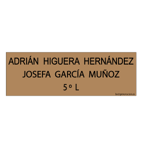 AZ001 - Placa de Buzón Acrilico Cobre Metalizado/Negro