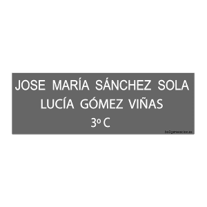 AZ001 - Placa de Buzón Acrilico Gris/Blanco