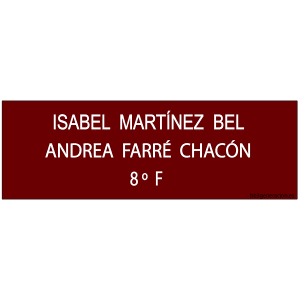 AZ005 - Placa de Buzón Acrilico Granate/Blanco