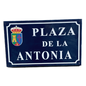 PLACA CALLE BANDEJA ESCUDO