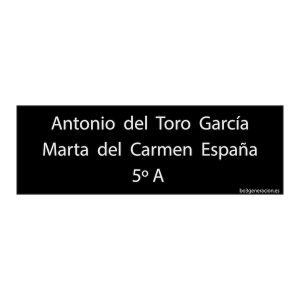 BZ-002 Placa de Buzón Aluminio Negro